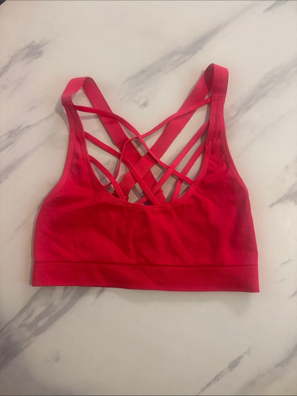 Victoria’s Secret Women's Strappy Sports Bra - Red